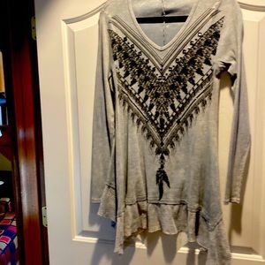 Tunic in grey Henry type material